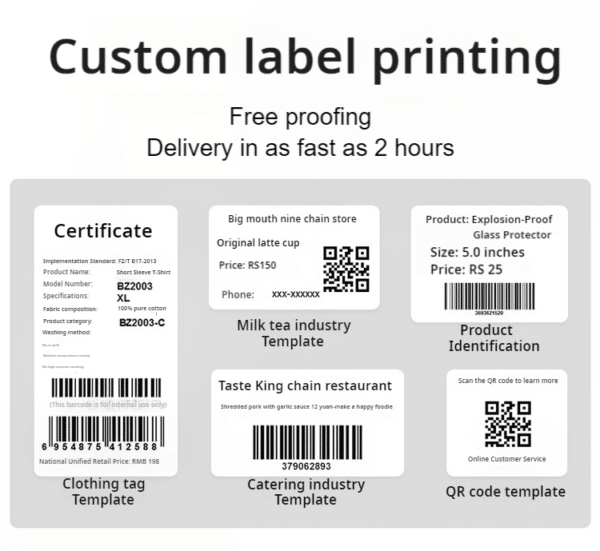 NW 1776 Custom label printing services